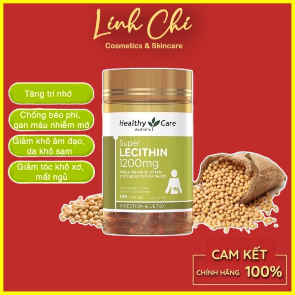Mầm Đậu Nành Điều Hòa Nội Tiết Healthy Care Super Lecithin 100 Viên