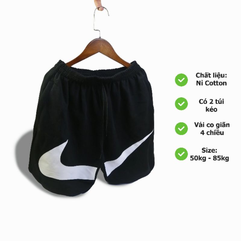 Quần short nam thun nỉ da cá phong cách thể thao, quần đùi thun unisex cotton chất vải dày dặn thoáng mát