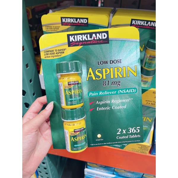 Kirkland Aspirin hàng Mỹ 365 viên