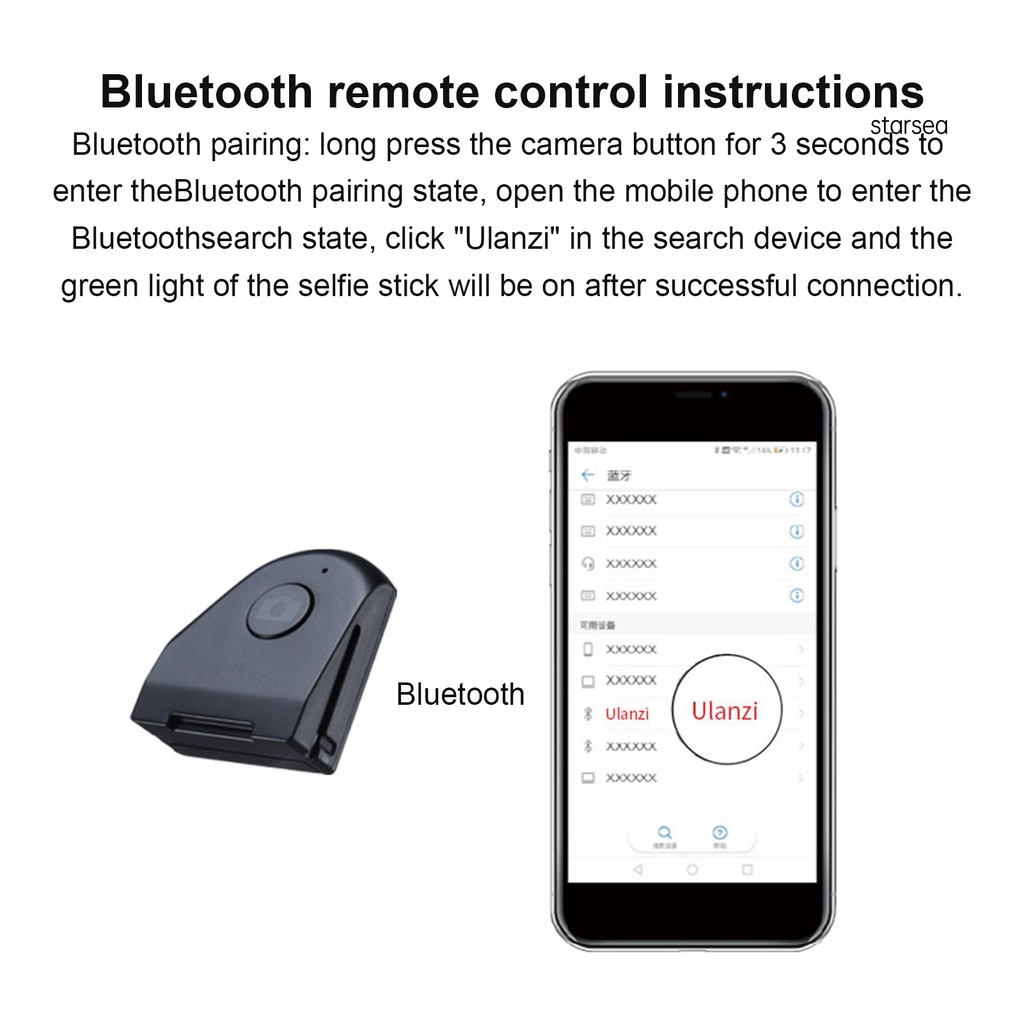 Gậy Chụp Ảnh Selfie Ulanzi Kết Nối Bluetooth Không Dây Với Ốc Vít 1 / 4 | BigBuy360 - bigbuy360.vn