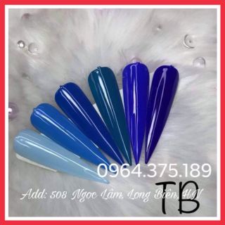 Sơn móng tay màu xanh - set 6 chai as tb