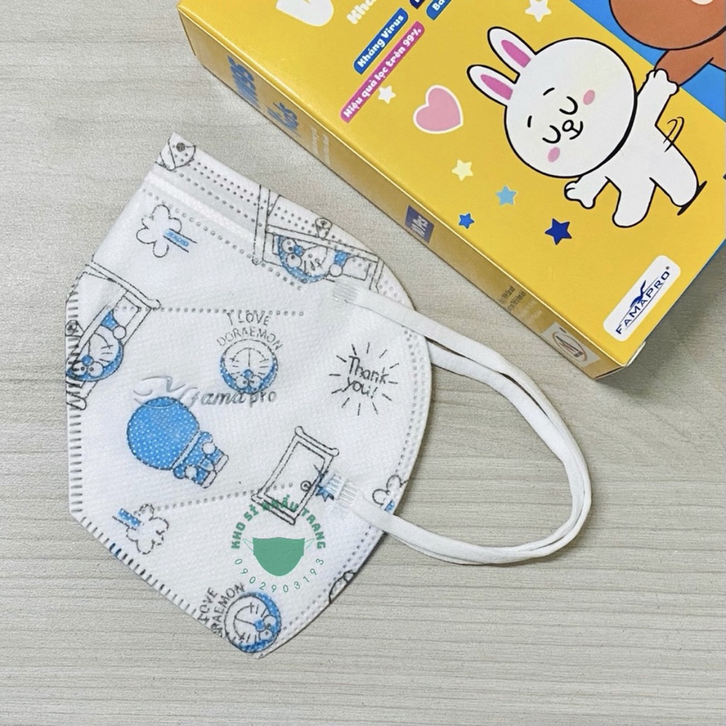 Khẩu trang N95 kids FAMAPRO hộp 10 cái
