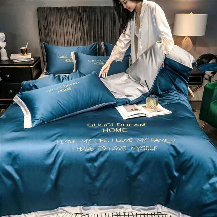 Bộ Chăn Ga Gối COTTON LỤA Cao Cấp Mềm Mịn, Thoáng Mát Cực Thoải Mái Có Đủ Kich Thước, có Thêu Chữ