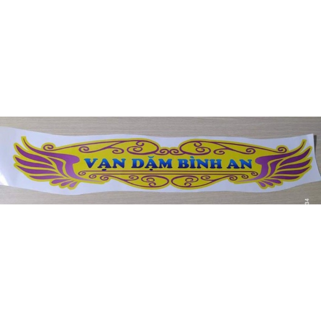 TEM VẠN DẶM BÌNH AN MẪU MỚI DÁN TRANG TRÍ XE Ô TÔ, XE TẢI, XE BEN...