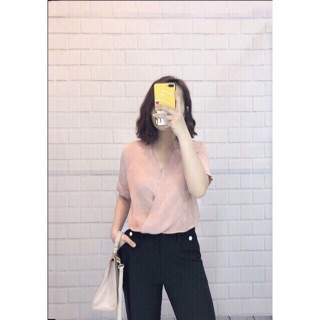 ÁO SƠ MI LỤA CỘC TAY SANG CHẢNH