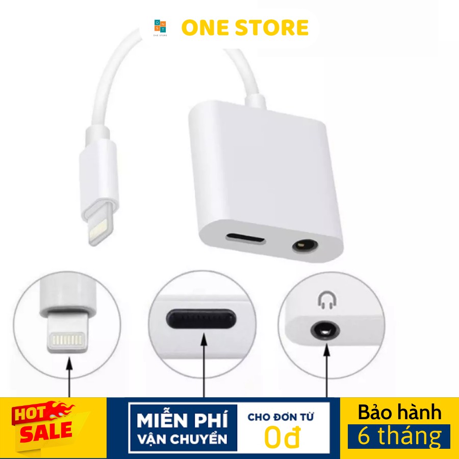 Jack Chuyển Đổi ⚡Vừa Sạc Vừa Cắm Tai Nghe ⚡Cáp chia cổng lightning dành cho iphone - ipad - ipod