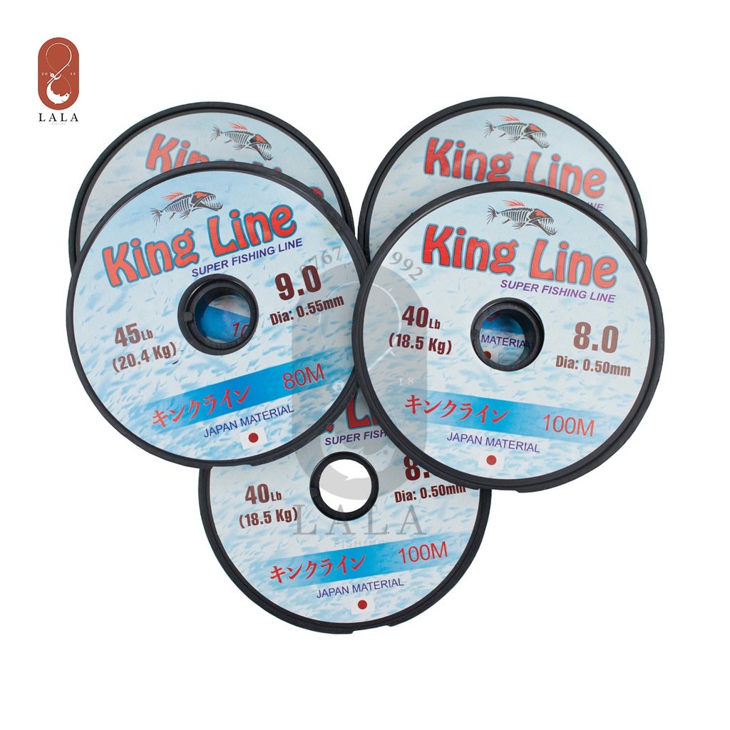 Dây cước câu cá King Line 100m giá rẻ Nhật Bản xanh/ trắng