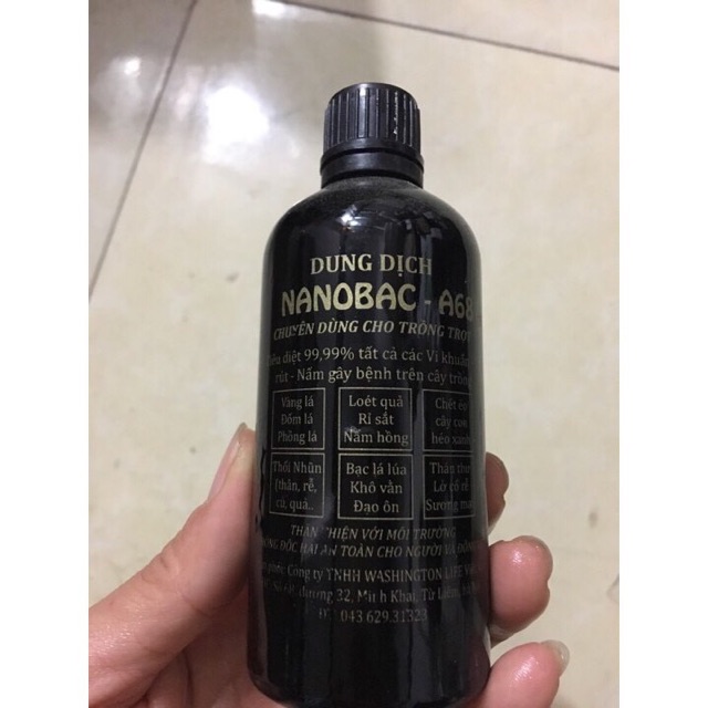 Dung dịch Nano Bạc - A68 Nano Ag (100 ml) - Diệt nấm trên cây trồng 🍄