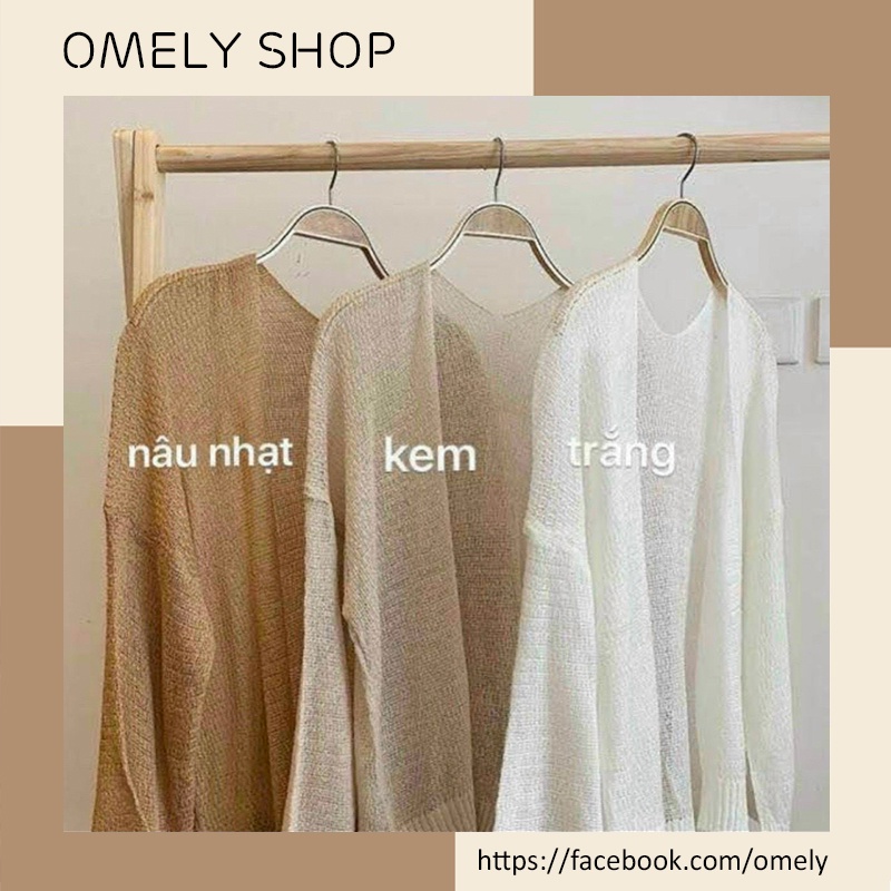 Áo Khoác Cardigan Len Mỏng Cho Nữ Phong Cách Ulzzang Phù Hợp Đi Đà Lạt, Dạo Biển - OMELY SHOP