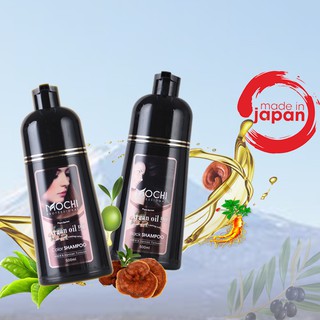 Combo dầu gội Mochi phủ bạc đen tóc Nhật Bản