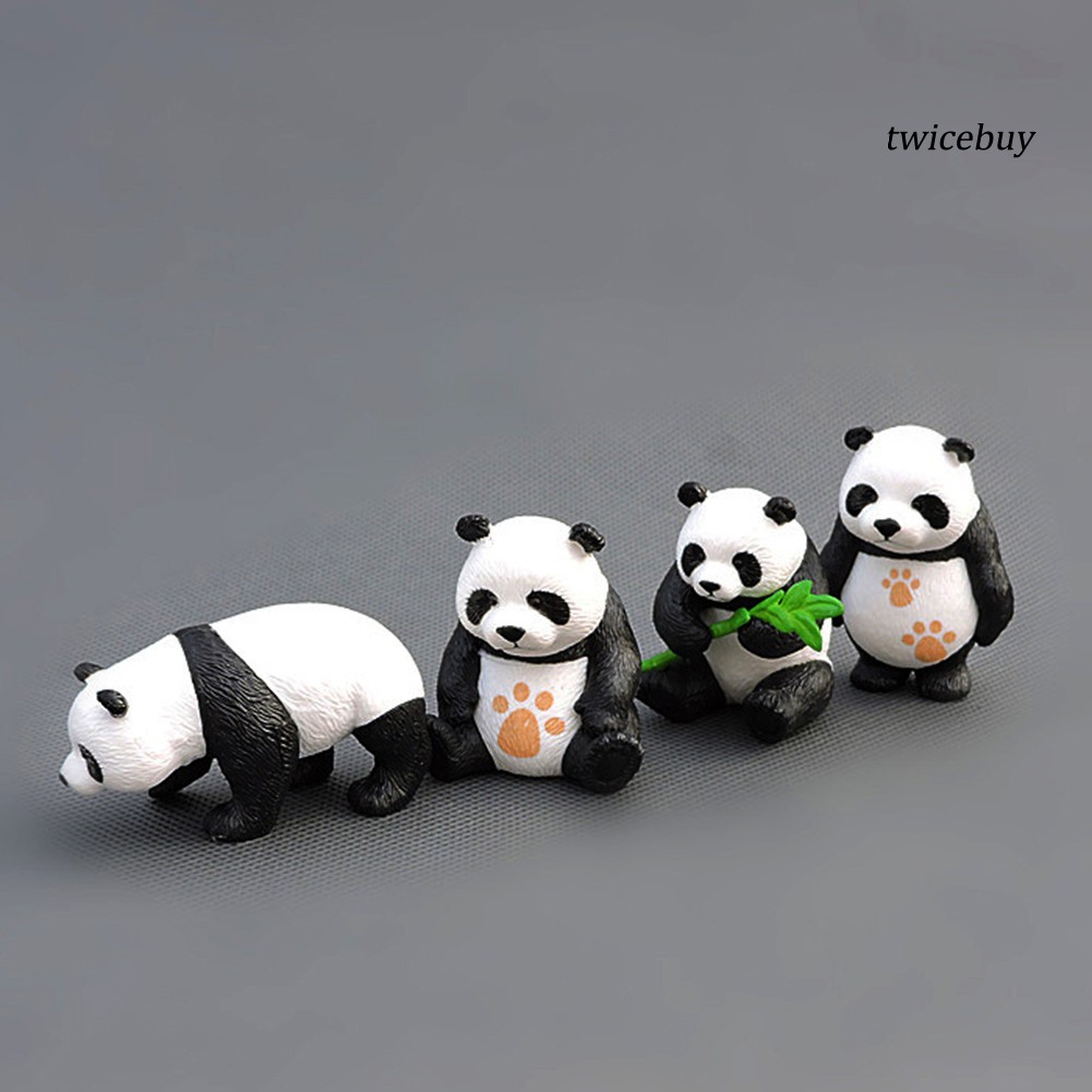 Set 4 Chú Gấu Trúc Mini Trang Trí Đáng Yêu