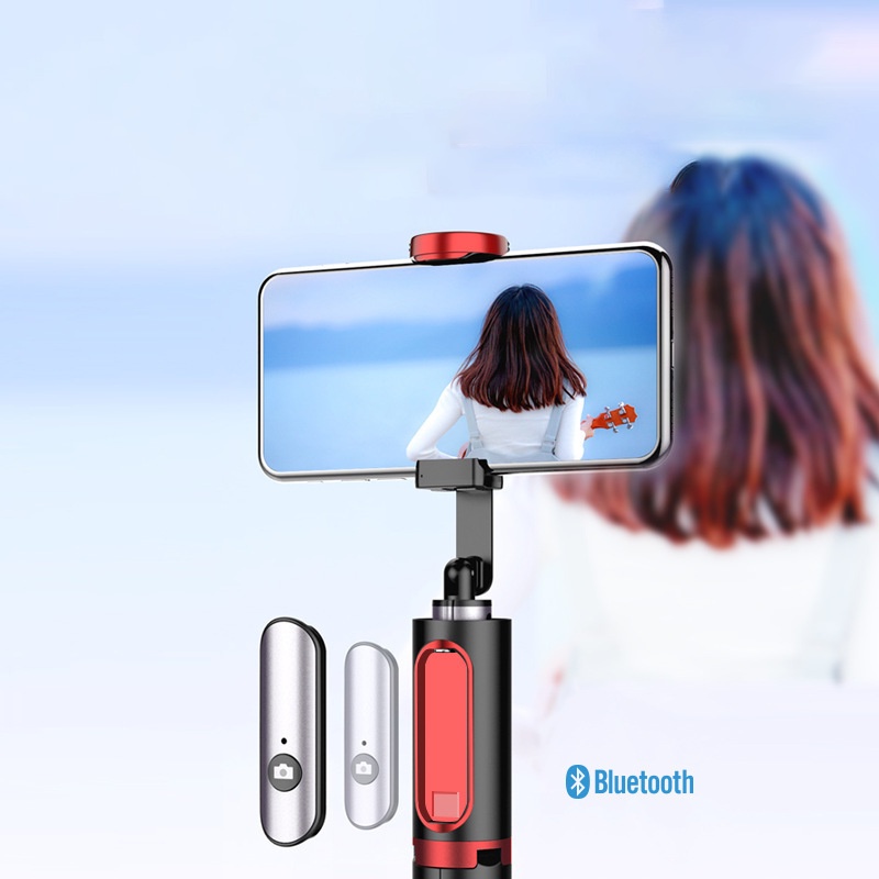 Gậy tự sướng bằng hợp kim nhôm 3 chân đa năng, Tripod xoay được kết nối Bluetooth không dây tiện dụng