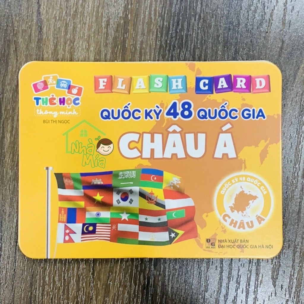Bộ thẻ Flashcard song ngữ quốc kỳ các nước trên thế giới