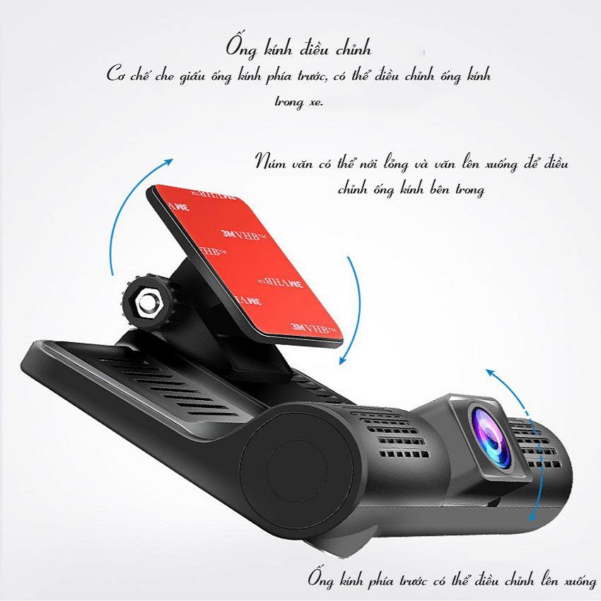 Camera hành trình ô tô 3 mắt camera, màn hình 4 inh full HD, ghi hình đa chiều, có chế độ ghi đè kèm thẻ nhớ 32G -LaKaDo | BigBuy360 - bigbuy360.vn