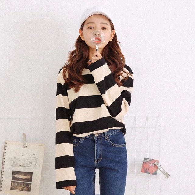 ÁO THUN TAY DÀI SỌC STYE HÀN QUỐC CỰC HOT CỰC XINH