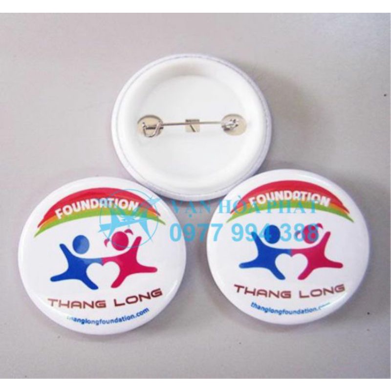 Phôi huy hiệu nhựa 4.4cm, huy hiệu gắn balo