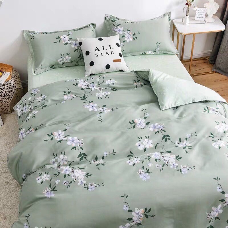 Bộ chăn ga gối , Cotton poly đáng yêu  Chăn ga Hàn Quốc đủ size miễn phí bo chun