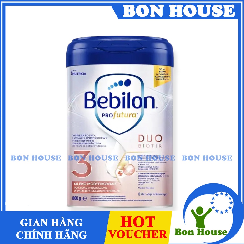 HỘP BẠC BEBILON 800g các số 1, 2, 3, 4