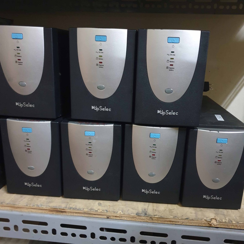 Bộ lưu điện upselec 1000va/600w; ups 1000va máy cũ main mạch zin nguyên bản máy chưa bao gồm ắc quy