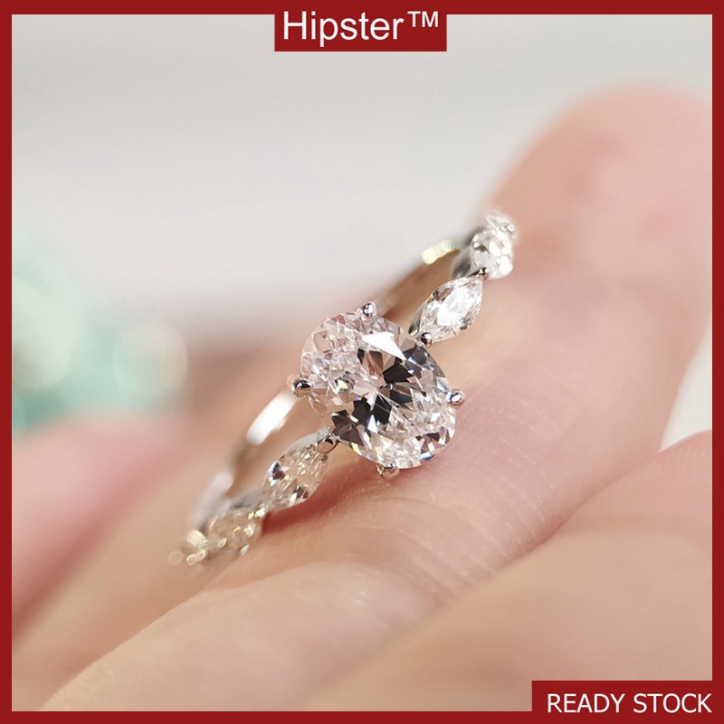 Thời Trang Nữ Sang Trọng Nhẫn Đứng Kim Cương