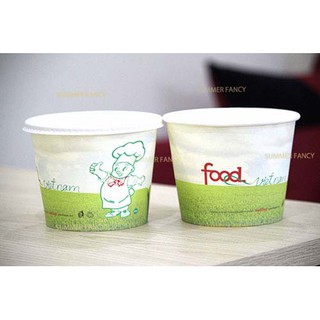 5 bát giấy 32oz ~ 1000ml in hình đựng canh cơm ly giấy đựng kem có nắp sốt có nắp - Paper cup Hộp giấy VC