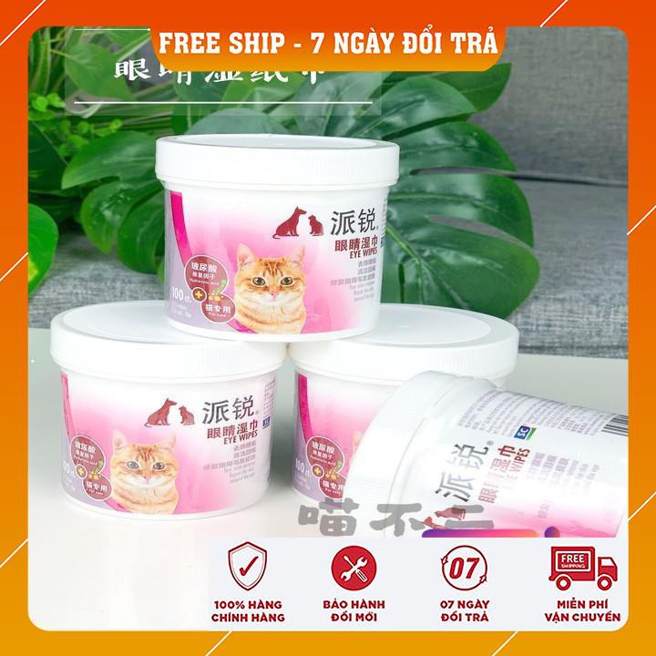 Giấy LAU MẮT Chó Mèo ✔️BÁN BUÔN✔️ cho chó mèo hộp 100 tờ, có 2 loại dành riêng cho chó & mèo , không gây kích ứng da