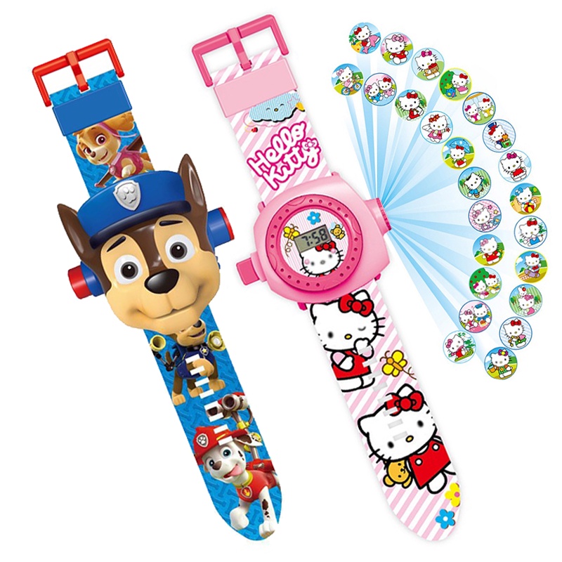 Jollybaby đồng hồ điện tử trẻ em đồ chơi hoạt hình trẻ em biến dạng đồng hồ điện tử