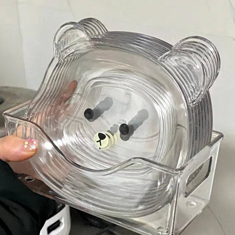 1 Dĩa Đựng Rác Hình Gấu Hoạt Hình Dễ Thương