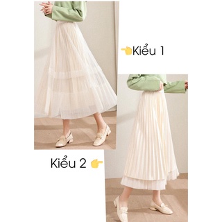 Chân váy maxi lưới mặc được 2 kiểu CHUU CV6116