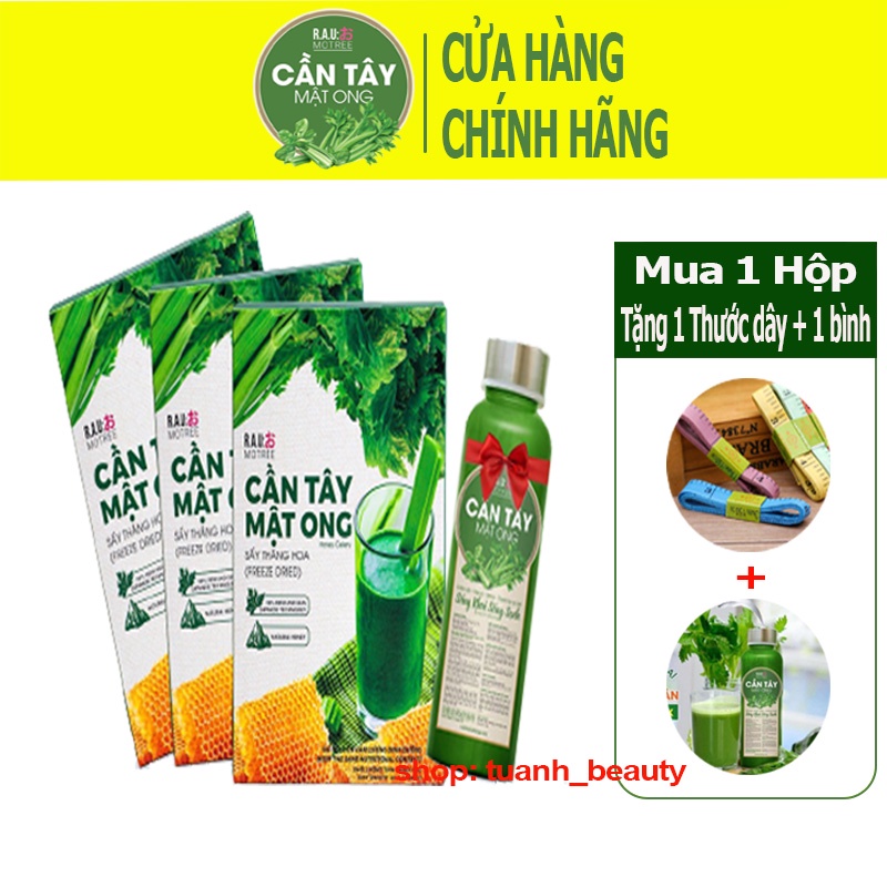 Bột Cần Tây Mật Ong Motree Cần Tây Mật Ong Giảm Cân Đẹp Da Detox Cơ Thể hộp 14 gói