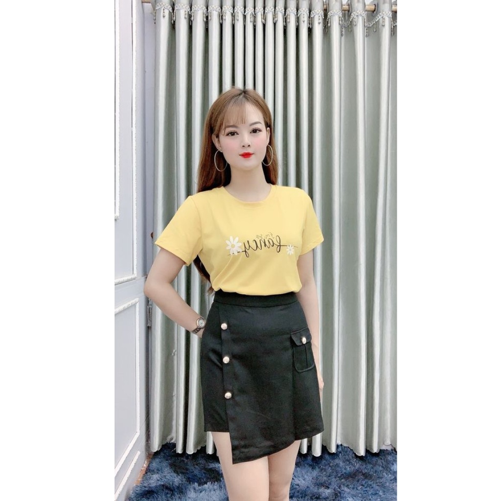 [Ảnh thật] [Chính hãng] Áo Thun Nữ YANDO- AT03 Thêu họa tiết
