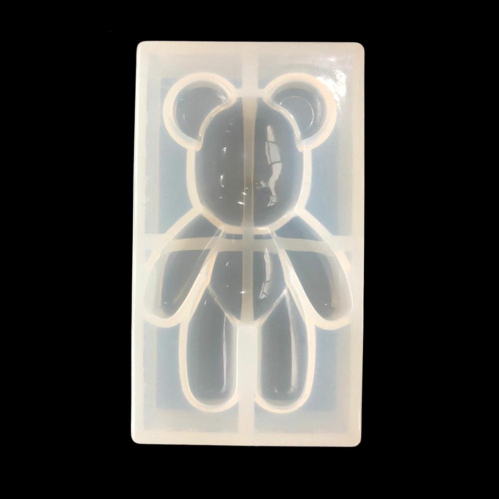 JARRED Khuôn Làm Móc Khóa / Gương Trang Sức Hình Gấu Bằng Silicone Handmade Dành Cho Trẻ Em
