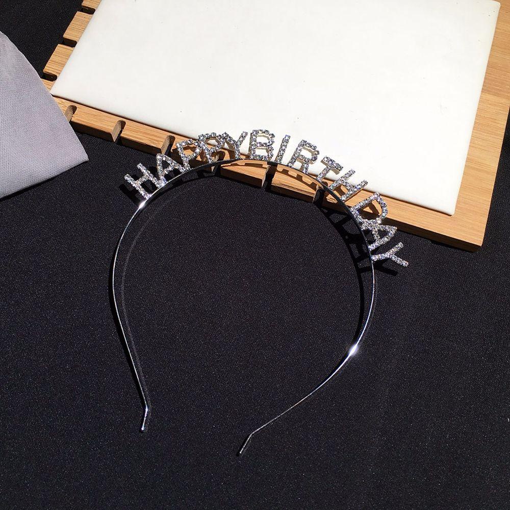 Băng Đô Hợp Kim In Chữ Happy Birthday Phong Cách Hàn Quốc Cho Nữ