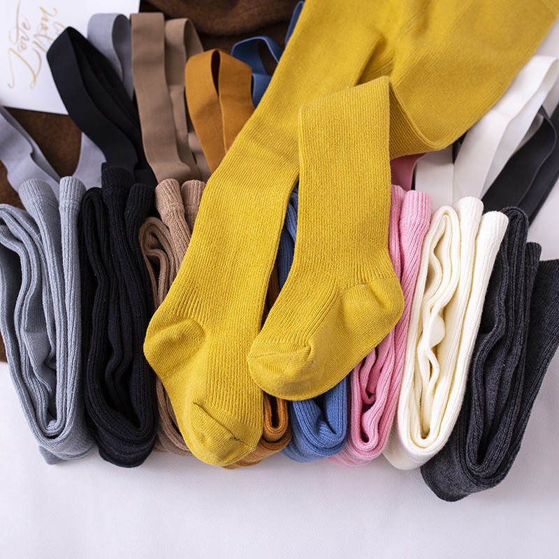 Quần Tất Legging Vải Cotton Mềm Co Giãn Cho Bé Gái