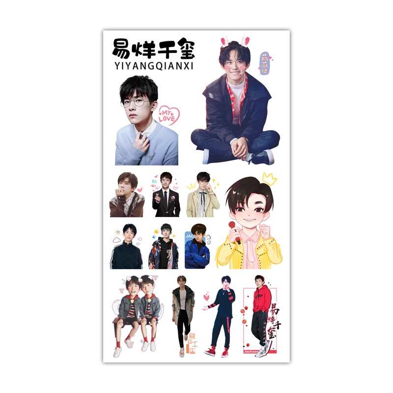 Hình xăm dán TFBOYS TNT Dịch Dương Thiên Tỉ Vương Nguyên Vương Tuấn Khải