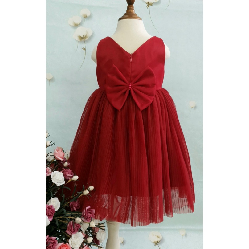 Đầm Dạ Hội Tamiuy Không Tay Thiết Kế Lưới Dập Ly Đính Hoa Cao Cấp Thời Trang Cho Bé Gái Từ 7-10 Tuổi