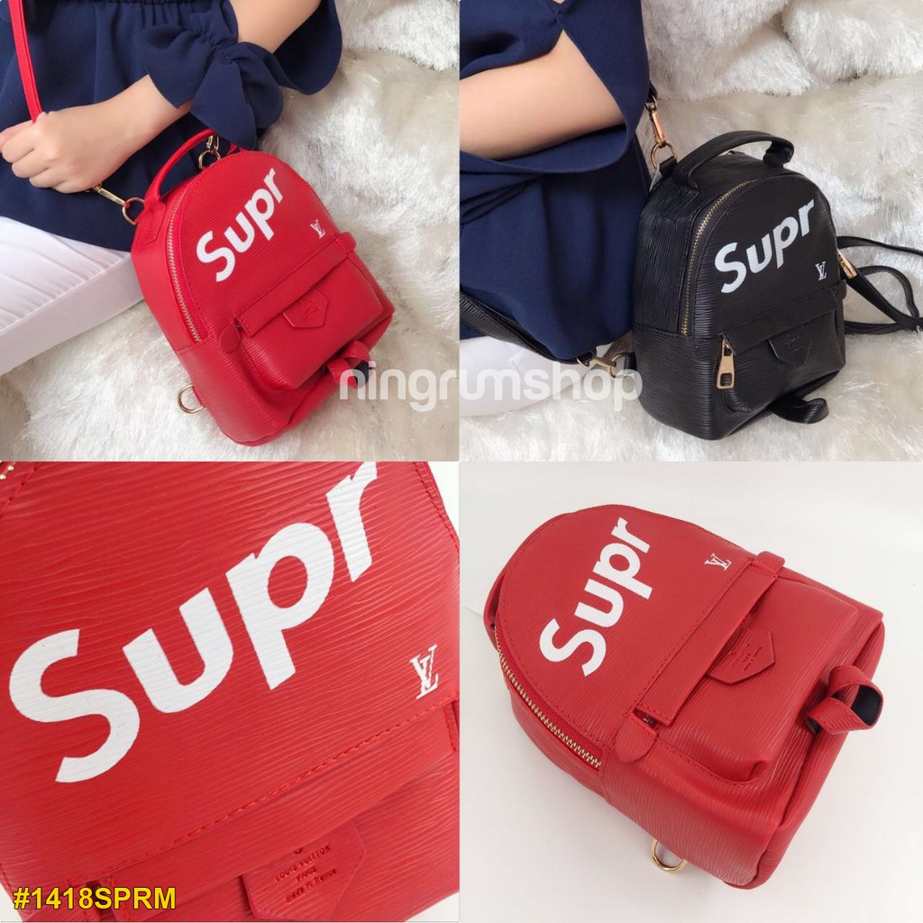 Lv Ba Lô Supreme Mini Chất Liệu Da Cao Cấp Thời Trang