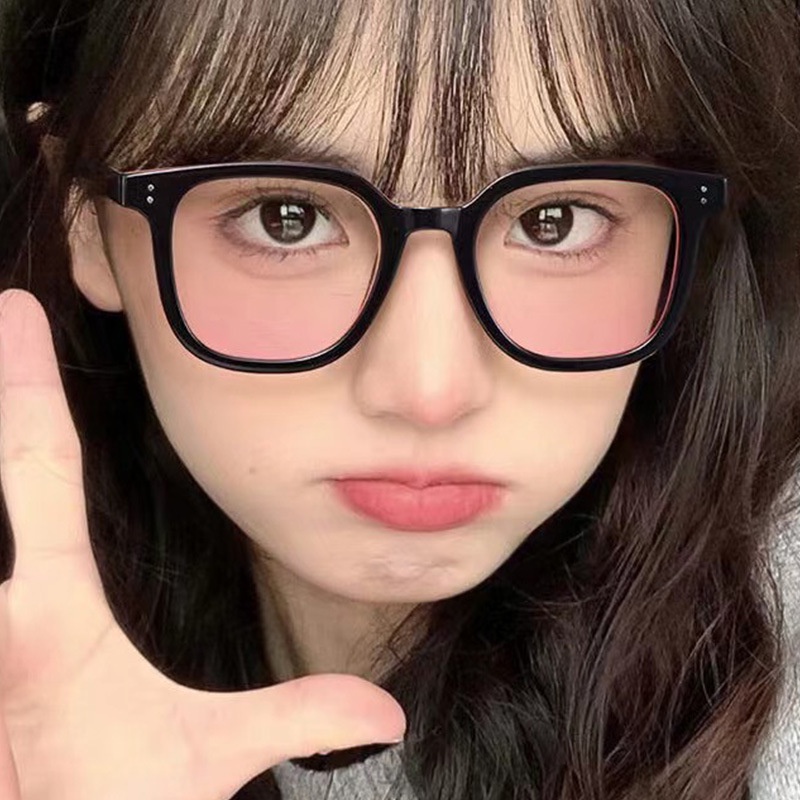 Mắt Kính Gọng Đen Trong Suốt Phong Cách Hàn Quốc Dễ Phối Đồ