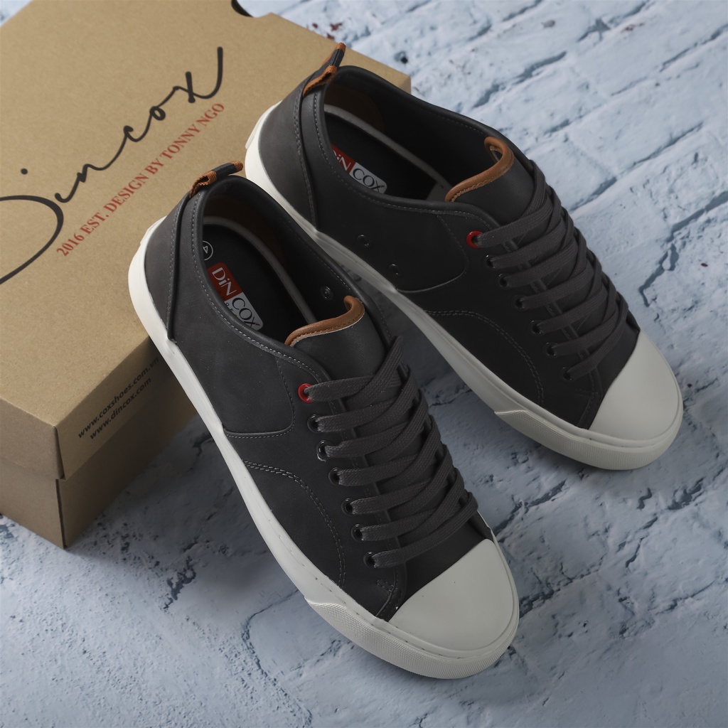 Giày Sneaker Da Nam DINCOX GC11 Charcoal Tinh Tế