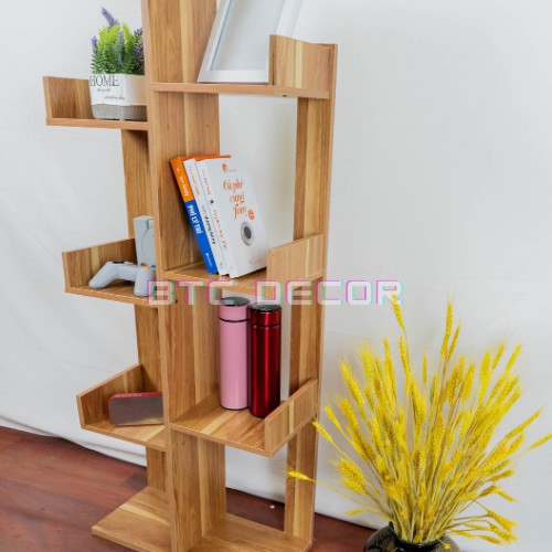 Kệ Sách Gỗ Hình Xương Rồng BTC DECOR - Trang Trí Nhà Cửa, Chống Mối Mọt - Kệ Gỗ Xương Rồng Đựng Sách - BH 1 Năm