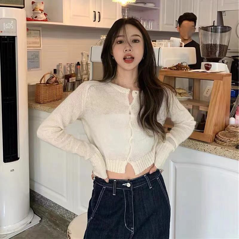 Rose blackpink Áo Khoác Cardigan Dài Tay Phong Cách Retro Nữ Tính