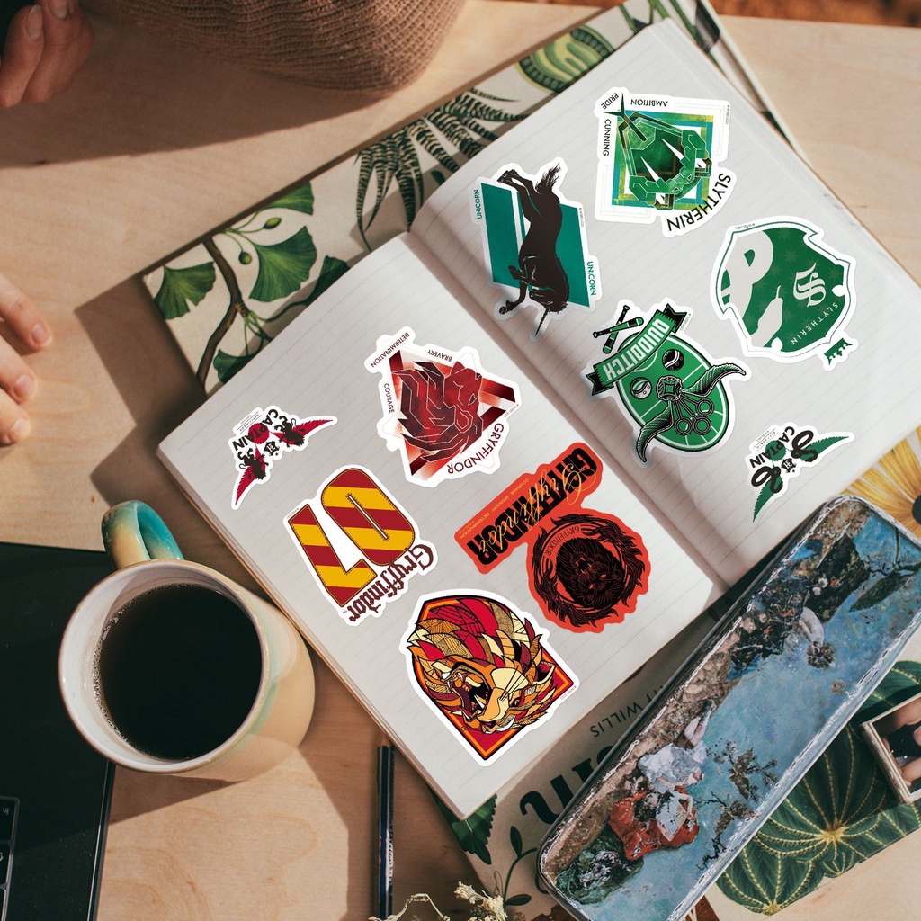 Bộ 50 Miếng Dán Chống Thấm Nước 15 Phong Cách Harry Potter Wizard Series Cho Điện Thoại / Mũ Bảo Hiểm