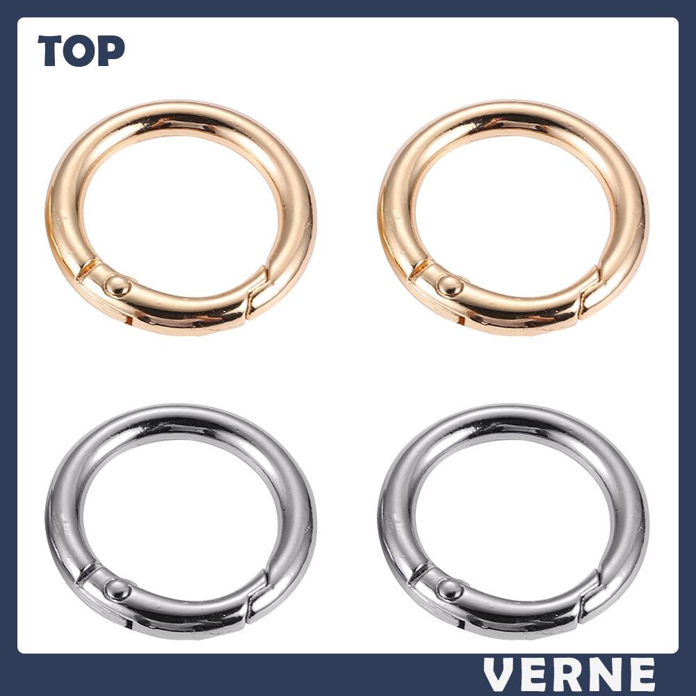 Set 2 Móc Khóa Túi Xách Hình Tròn 2cm Bằng Kim Loại Diy