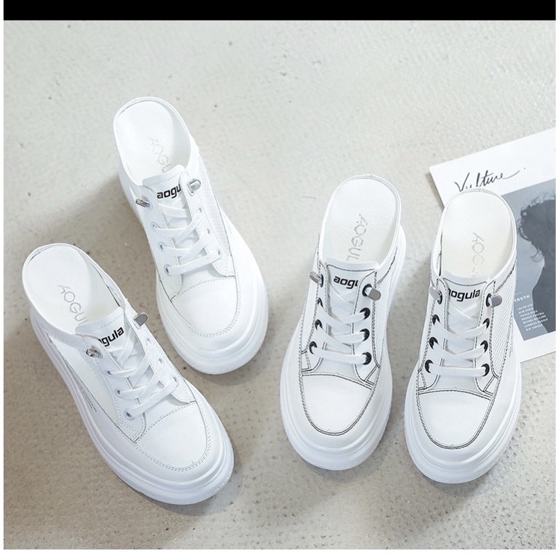 Giày sục thể thao độn đế 9cm cao cấp⚡️ANDU STORE⚡️[Video,Ảnh thật)