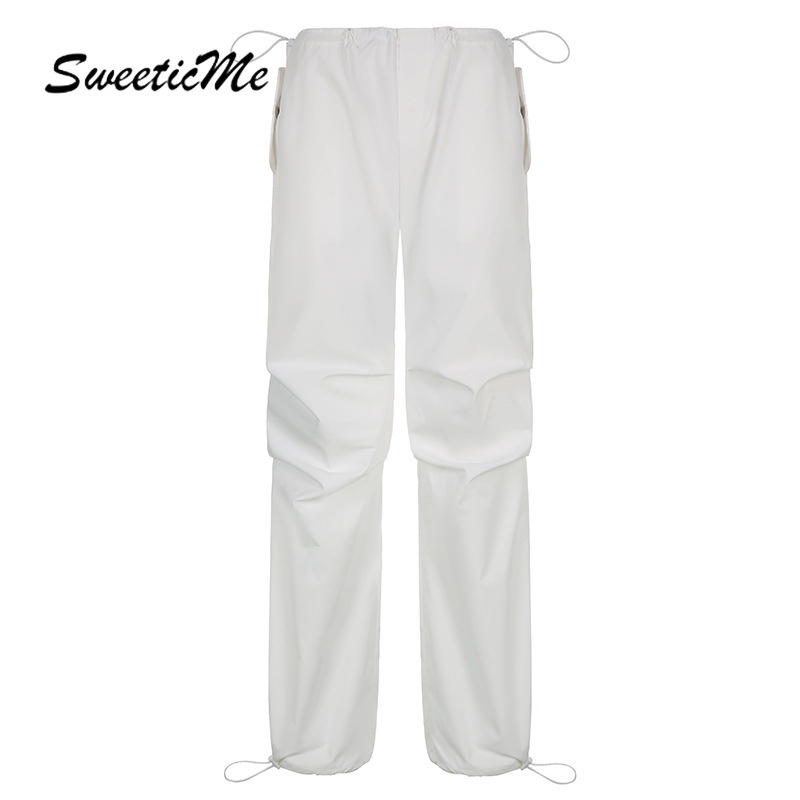 Sweeticme Quần Túi Dây Rút Co Giãn Thời Trang Nữ