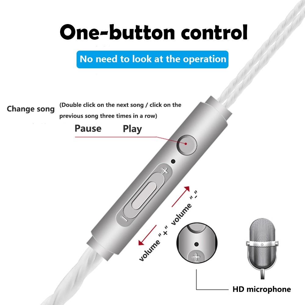 Tai Nghe Có Dây Phong Cách Thể Thao Làm Từ Kim Loại Chống Nước 3.5mm Kèm Mic