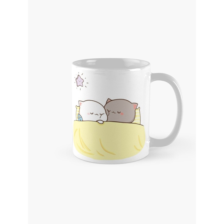 Cốc sứ in hình cute mochi cat panda gấu cốc uống nước