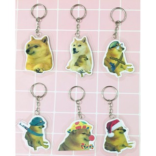 set 5 móc khoá cheems nhiều mẫu