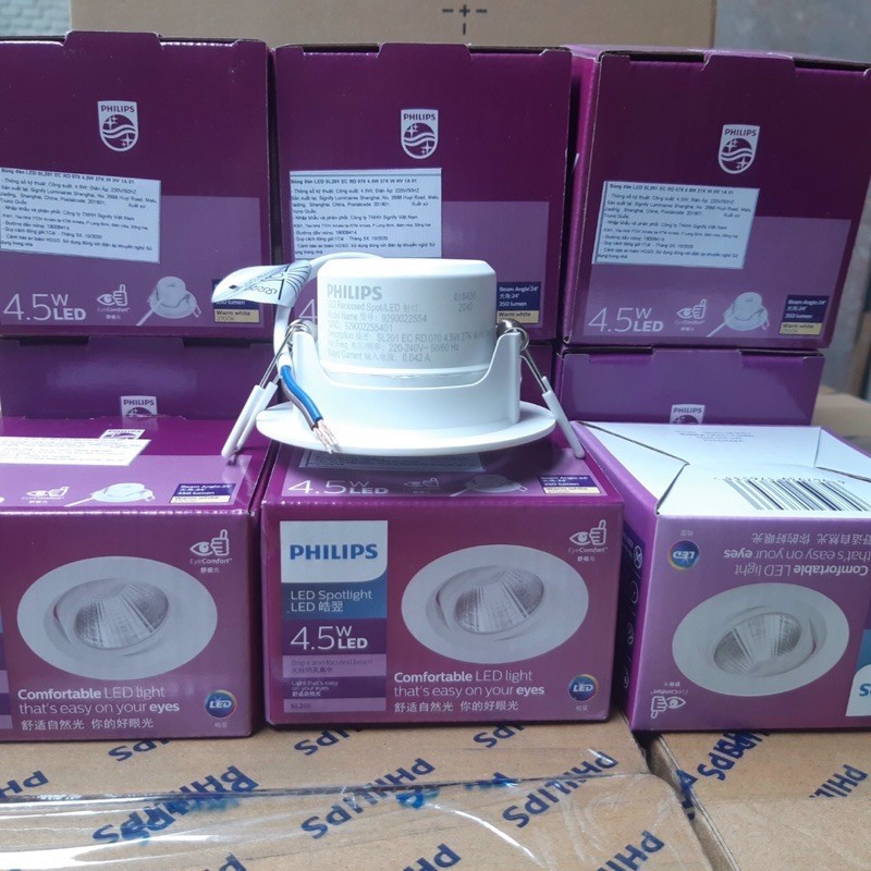 Bộ đèn LED PHILIPS Âm Trần Chiếu Điểm SL201 -  - Thay đổi góc chiếu linh hoạt theo 1 trục