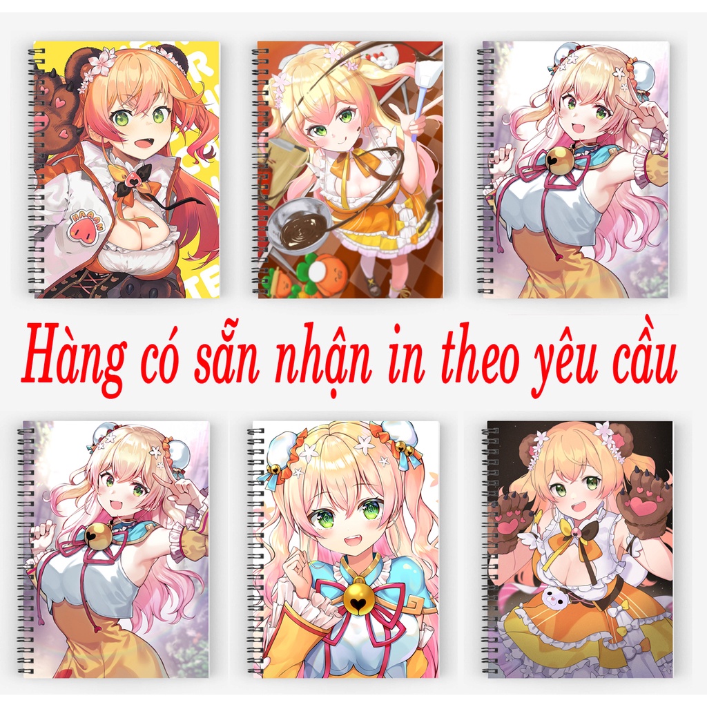 sổ tay hololive Momosuzu Nene dạng gáy xoắn 200 trang